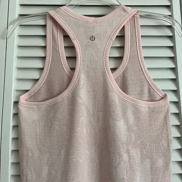 Lululemon Run: Swiftly Tech Racerback *Paisley Heathered Pretty Pink size 4 rare - Picture 6 of 10